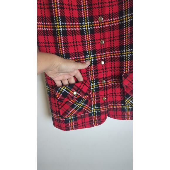 Vintage 60's/70's Tartan Plaid Button Down Vest Women's Size Large - Picture 5 of 9